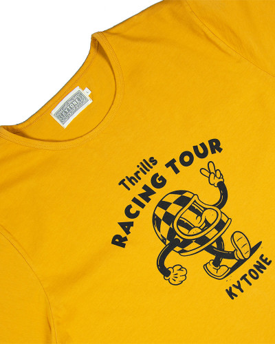 T-shirt THRILLS JAUNE  - T-Shirts Homme moto vintage