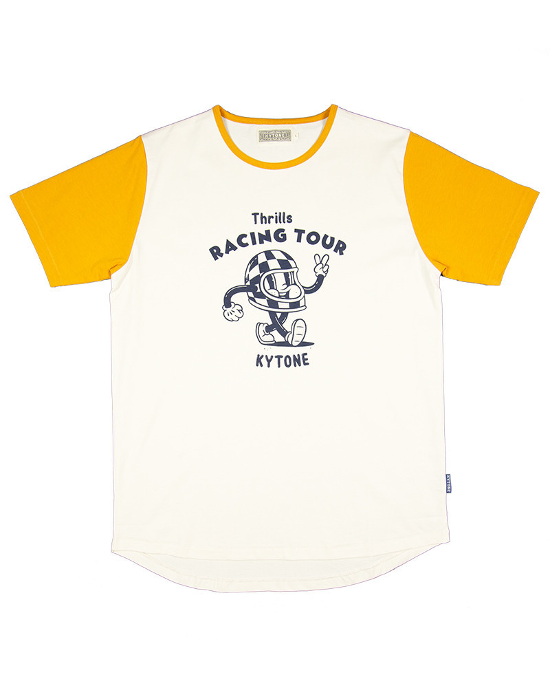 T-shirt THRILLS BLANC  - T-Shirts Homme moto vintage