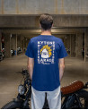 Ghost Rider Blue  - T-Shirts Homme moto vintage
