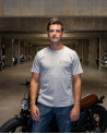 Racing Team Grey  - T-Shirts Homme moto vintage