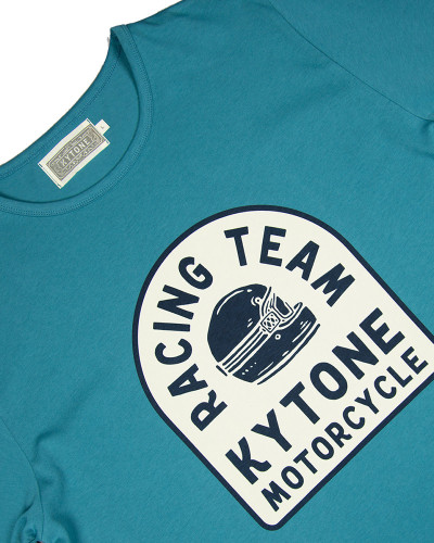 Racing Team Blue  - T-Shirts Homme moto vintage