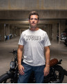 Metal White  - T-Shirts Homme moto vintage