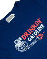 Gasoline Blue  - T-Shirts Homme moto vintage
