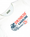 Gasoline White  - Vintage Men T-Shirts